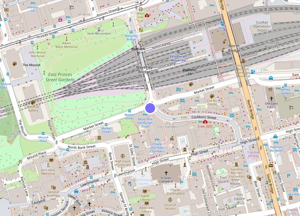 Map: Motel One Edinburgh-Royal